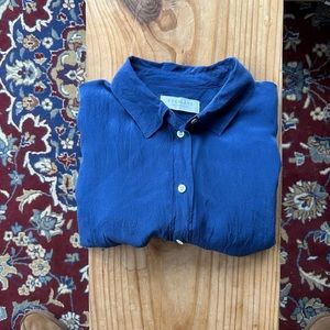 Everlane The Relaxed Silk Shirt - Royal Blue